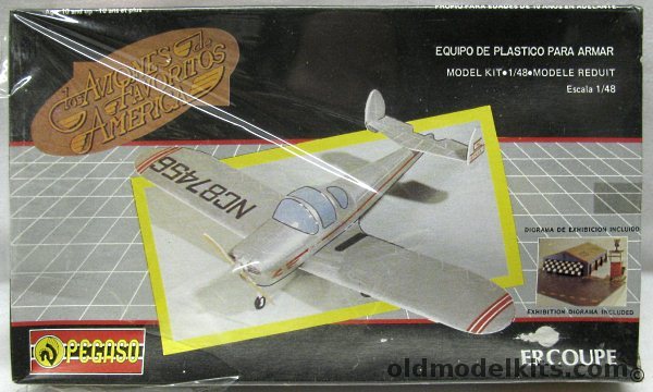 Pegaso 1/48 Ercoupe with Airport Diorama - (ex-Lindberg), P4030 plastic model kit